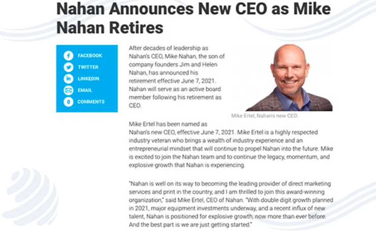 Example of New Hire Press Release